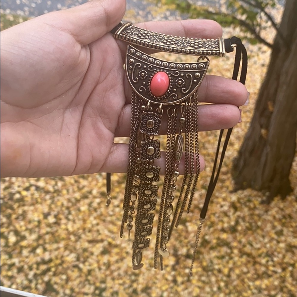 Orange Stone Necklace